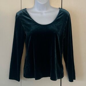 Eileen Fisher Velvet knit long sleeve top XS